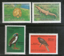 Malagasy 1987 Endangered Species Bird Crocodile Tortoise Sc 779-82 MNH # 2041 - Tortues