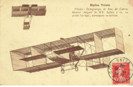 AVIATIONS AB#MK68 BIPLAN VOISIN PILOTES DELAGRANGE DE RUE DE CATERS - Autres & Non Classés