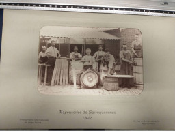 PHOTOGRAPHIE 57 SARREGUEMINES LES FAYENCERIES ANNEE 1892 TONNELIERS METIER INDUSTRIE - Old (before 1900)