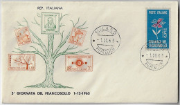 Italy 1963 FDC First 1st Day Cover Stamp Day Flower Cancel Postmark Milano Milan Milão - FDC