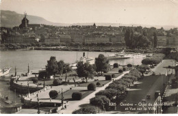 SUISSE AC#MK31 GENEVE QUAI DU MONT BLANC ET VUE SUR LA VILLE BATEAUX - Genève