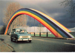 72 ALLONES AA#DC920 PONT PEINT AUX COULEURS DE L ARC EN CIEL RENAULT 4 L 4L - Allonnes