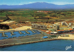 66 SAINT CYPRIEN AA#DC849 VUE AERIENNE LE NOUVEAU PORT AU FOND LE VILLAGE ET AU LOIN LE CANIGOU - Saint Cyprien