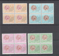 PREOBLITERE - Monnaie Gauloise - 4 Blocs De 4 Timbres Neufs Sans Trace De Charnière - Yvert 134 à 137 - 1964-1988