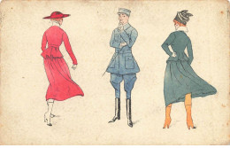 ILLUSTRATEURS AC#MK992 UN HOMME MILITAIRE ET DEUX FEMMES MODE LAQUELLE CHOISIR - Unclassified