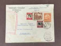 Enveloppe Timbrée / Par Avion / Séminaire De Pamplona / Bogota / Colombie / 1938 - Andere & Zonder Classificatie