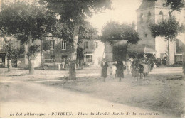 46 PUYBRUN AE#DC841 LE LOT PITTORESQUE LA PLACE DU MARCHE ET LA SORTIE DE L EGLISE DE LA PROCESSION - Other & Unclassified