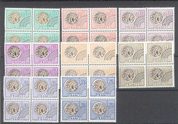 PREOBLITERE - Monnaie Gauloise - 8 Blocs De 4 Timbres Neufs Sans Trace De Charnière - Yvert 138 à 145 - 1964-1988