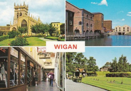 Wigan Multiview - Lancashire - Unused Postcard - Lan1 - Otros & Sin Clasificación