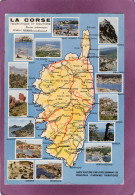 20 2A 2B   LA CORSE Touristique Et Routière Carte Géographique Multivues - Corse