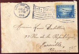 Etats-Unis, Divers Sur CPA Enveloppe WORLD'S PANAMA - EXPOSITION 1915, Pour La France - (B1325) - Marcofilia