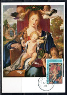 TURKS AND CAICOS 1978 CHRISTMAS PAINTING OF DURER NATALE NOEL WEIHNACHTE NAVIDAD VIRGIN GOLDFINCH 6c MAXI MAXIMUM CARD - Turks- En Caicoseilanden