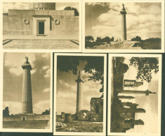 5 Cartes Postales Entiers Memorial Américain De Montfaucon Helio Aulard Paris Dont 1 Avec Variété Sans Le 2 - Standaardpostkaarten En TSC (Voor 1995)