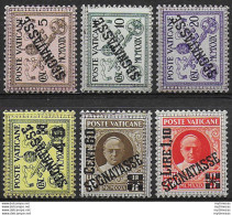 1931 Vaticano Segnatasse 6v. MNH Sassone N. 1/6 - Other & Unclassified