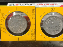 VIET-NAM DAN-CHU CONG-HOA-aluminium-KM#2.1 1946 5 Hao(coins Error Backside Printing 9 Pm)-1 Pcs- Xf No 15 - Viêt-Nam