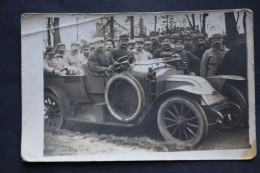 Carte Photo 1914 1918   Poilus Automobile Gros Plan  WWI - Guerra, Militares