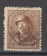 COB 174 Oblitération Télégraphe BRUXELLES (NORD) - 1919-1920 Albert Met Helm