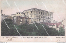 Ba688 Cartolina S.marco Argentano Palazzo Degli Uffici Provincia Di Cosenza 1909 - Cosenza