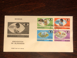 GHANA FDC COVER 1976 YEAR BLINDNESS BLIND HEALTH MEDICINE STAMPS - Ghana (1957-...)