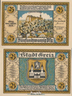 Greiz Notgeld: 471.2 25 Pf Notgeldschein Der Stadt Greiz Bankfrisch 1921 25 Pfennig Greiz - Austria