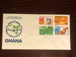 GHANA FDC COVER 1980 YEAR ROTARY HELP HEALTH MEDICINE STAMPS - Ghana (1957-...)