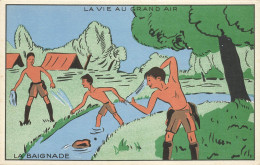 CPA Illustration De Bouchet Lakasa-La Vie Au Grand Air-La Baignade       L2890 - Sonstige & Ohne Zuordnung