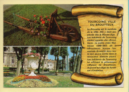 59. TOURCOING – Ville Du Broutteux / 2 Vues / Parchemin / Carte Toilée (voir Scan Recto/verso) - Tourcoing