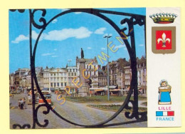 59. LILLE – La Grand'Place (Place Du Général De Gaulle) (animée) Blason (dessin Humoristique) - Lille