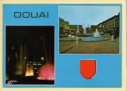 59. DOUAI – Jour Et Nuit / 2 Vues / Blason (voir Scan Recto/verso) - Douai