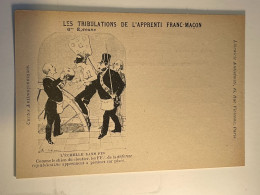 Franc - Maçonnerie . 6 épreuve . L échelle . Les Tribulations De L Apprenti Franc - Maçon . Librairie Antisémite . Paris - Judaika