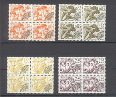 PREOBLITERE - Champignons - 4 Blocs De 4 Timbres Neufs Sans Trace De Charnière  - Yvert 158 à 161 - 1964-1988