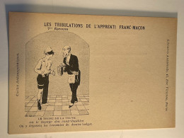 Franc - Maçonnerie . 7 épreuve . Le Tronc . Les Tribulations De L Apprenti Franc - Maçon . Librairie Antisémite . Paris - Judaika