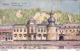 BELGIQUE DINANT  Hôtel De Ville ...... Carte D'illustrateur Vendue Au Profit De La Croix Rouge De Belgique - Dinant