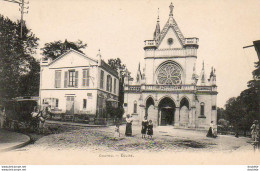 D78  CHATOU  Eglise  ........... ( Avec Calèche - Attelage Cheval ) - Chatou