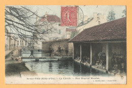 0268  CPA  IS-sur-TILLE (Côte D'Or)  Le Lavoir - Rue Hôpital Nicolas - Animée  +++++++++++++++++ - Is Sur Tille