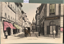 Yverdon-les-Bains (Vaud), Calèche à La Rue Du Lac : Hôtel Du Paon Et Journal D'Yverdon - Colorisée (16'810) - Yverdon-les-Bains 