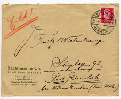 Germany 1930 Cover; Leipzig (Messestadt) - Bachman & Co., Speditions-Geschäft; 15pf. President Hindenburg - Lettres & Documents