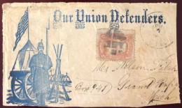 Etats-Unis N°19, Civil War, Patriotic Cover De Williamsburg - (DEVANT De Lettre, Front Cover) - (B1331) - Storia Postale