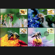 China Maximum Card,1993-11 Bees,4 Pcs - Cartoline Maximum