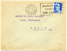 EDITION + LIBRAIRIE = PARIS GARE Du NORD 1953 = FLAMME FLIER  ' AUJOURD' Hui / Achetez Un LIVRE' - Oblitérations Mécaniques (flammes)