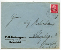 Germany 1932 Cover; Bruchmühlen - P.H. Grönegress, Holzhandlung Und Eisenwaren; 15pf. President Hindenburg - Briefe U. Dokumente