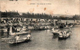 Givors Joutes Sur Le Rhône Sport Nautique 水上运动 Water Sport Rhône 69700 Cpa Ecrite Au Dos En 1913 En B.Etat - Givors