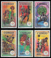 Kongo-Brazzaville 1992 - Mi-Nr. 1342-1347 A ** - MNH - Olympia Barcelona - Ongebruikt