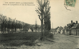 SAINT-JUST-en-CHAUSSEE - Place De Largillière Et Rue De Beauvais - Saint Just En Chaussee