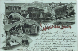 Gruss Aus Nodseebad Büsum - Litho - Buesum