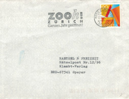 8050 Zürich 1996 Zoo Ganzes Jahr Geöffnet - Zooooh - Brieven En Documenten