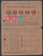 DIJON - COTE D'OR / BEL AFFRANCHISSEMENT SUR CARTE DE COTISATION  DATEE DU  16-11-1944 - Covers & Documents