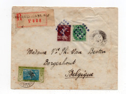 !!! COTE D'IVOIRE, LETTRE RECO DE GRAND BASSAM DU 17/6/1929 POUR LA BELGIQUE, CACHETS DE PAQUEBOT - Briefe U. Dokumente