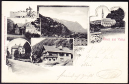 1903 Gelaufene AK, 5teilig, Gruss Aus Vaduz. Marke Abgelöst. - Liechtenstein