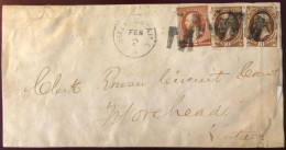 Etats-Unis N°40 Et 44 (x2), Sur Enveloppe - Voir Cachet - (B1339) - Postal History
